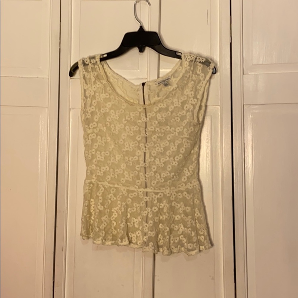 AMERICAN EAGLE | cream blouse